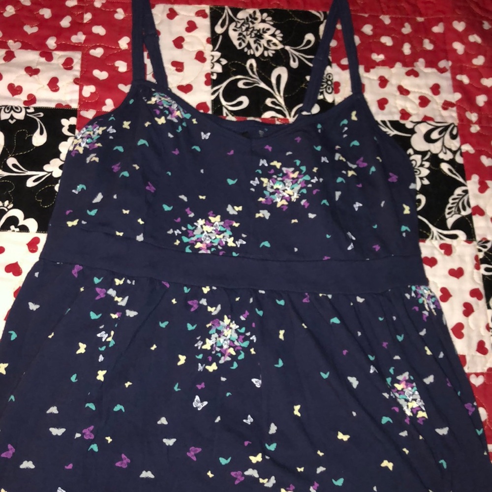 Butterfly babydoll tank top